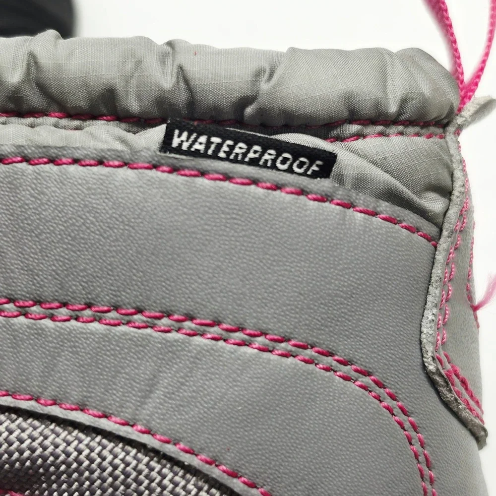 The North Face Alpenglow Winter Boots Kids 13 Grey Pink Waterproof NF0A2T5P